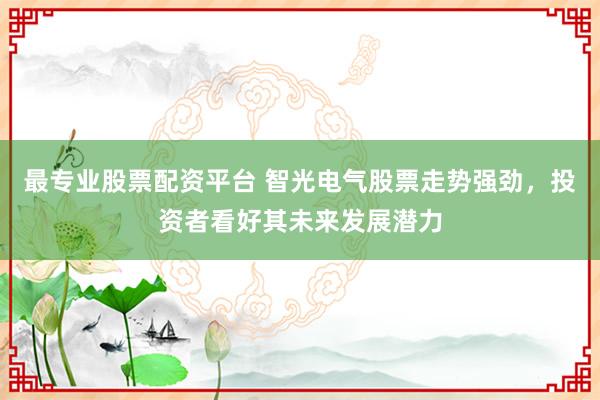 最专业股票配资平台 智光电气股票走势强劲，投资者看好其未来发展潜力