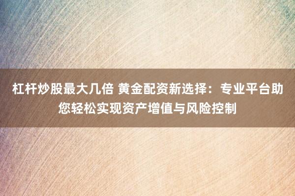 杠杆炒股最大几倍 黄金配资新选择：专业平台助您轻松实现资产增值与风险控制