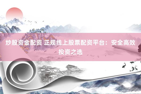 炒股资金配资 正规线上股票配资平台：安全高效投资之选