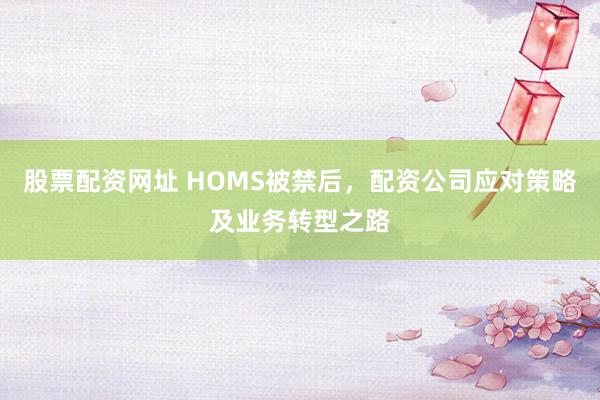 股票配资网址 HOMS被禁后，配资公司应对策略及业务转型之路