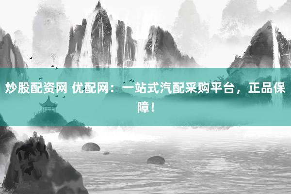炒股配资网 优配网：一站式汽配采购平台，正品保障！