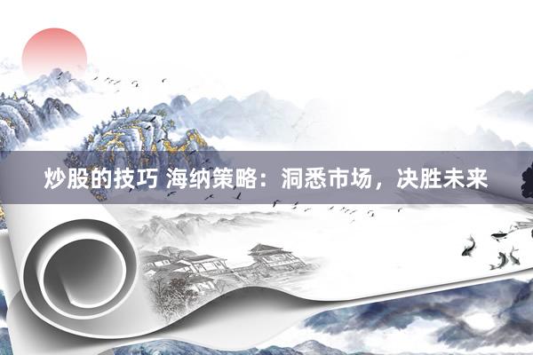 炒股的技巧 海纳策略：洞悉市场，决胜未来
