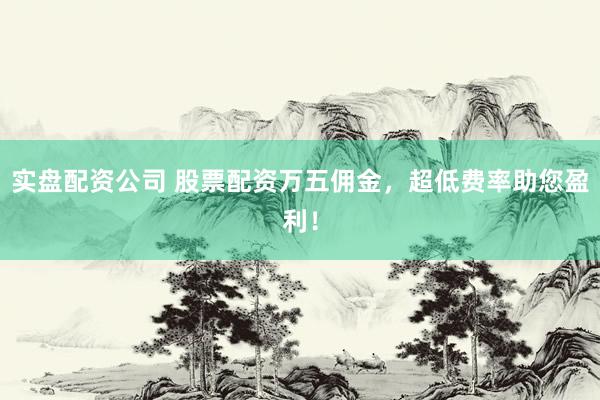实盘配资公司 股票配资万五佣金,超低费率助您盈利!